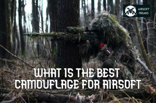 What is the best camouflage for airsoft featured image - a man in camo in the woods